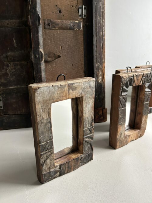 landelijke houten spiegel